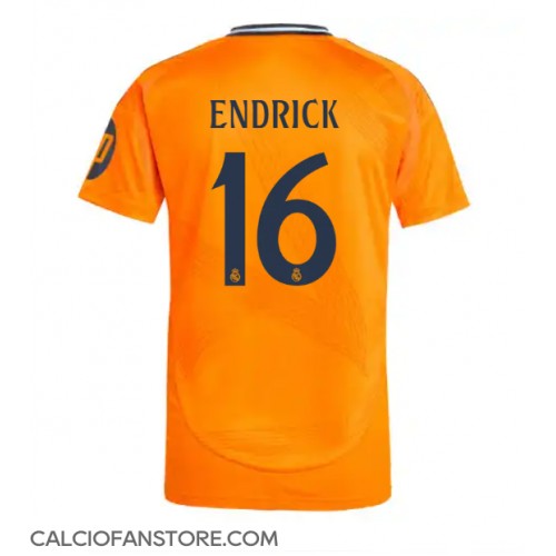 Maglia Calcio Real Madrid Endrick #16 Seconda Divisa 2024-25 Manica Corta